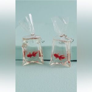 Earthbound Pet Goldfish Earrings, NWT